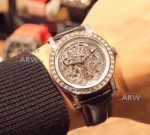 Perfect Replica Franck Muller Skeleton Watch W Diamond Bezel 42mm 